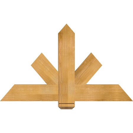 Ekena Millwork Kennewick Rough Sawn Timber Gable Bracket, Western Red Cedar, 48"W x 28"H x 2"D x 6"F, 14/12 Pitch GBW048X28X0206KEN00RWR